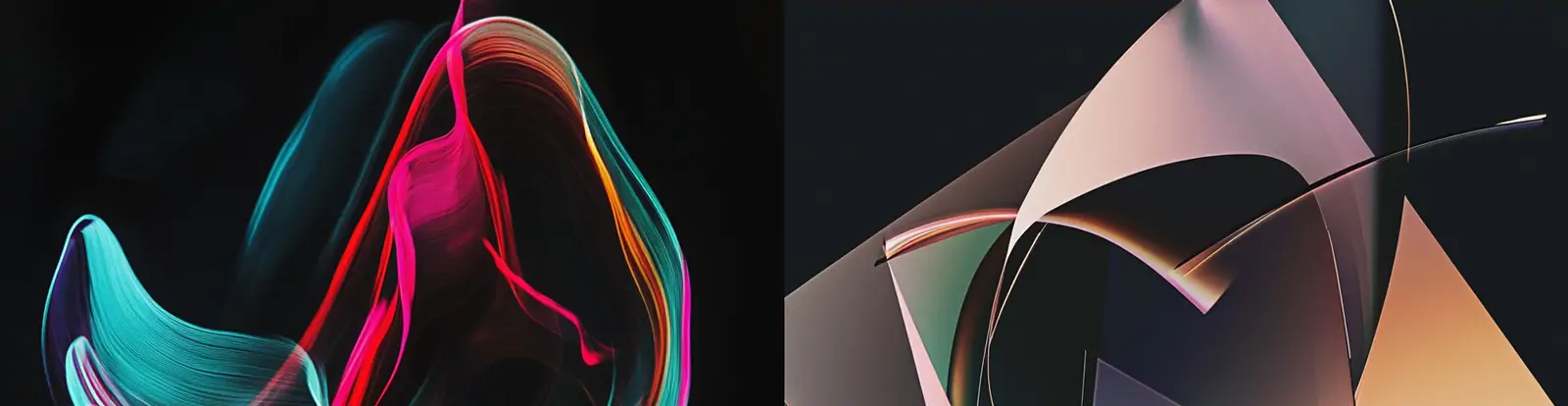 极简主义抽象艺术透明扭曲图形科技海报背景midjourney关键词咒语