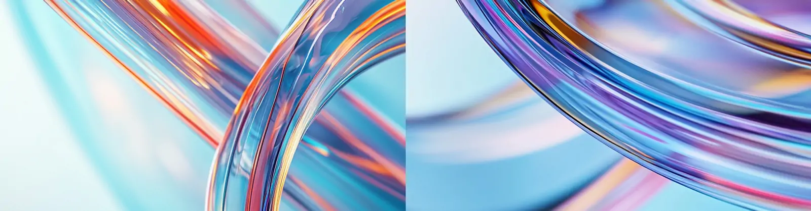 超现实主义彩色渐变透明玻璃线条特写海报背景midjourney关键词咒语