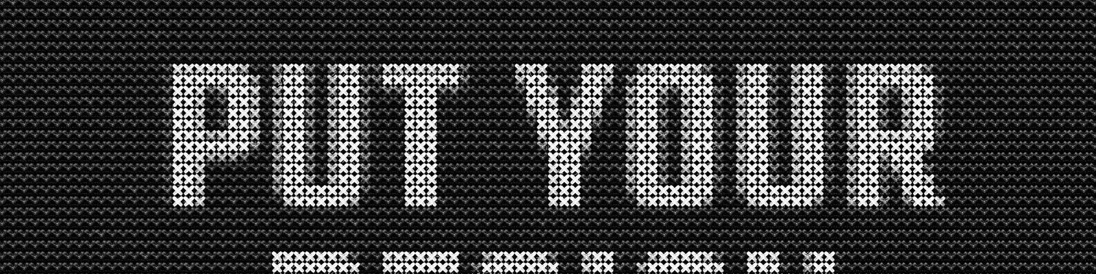 十字绣英文字母特效展示样机贴图psd分层设计素材模版Mockup