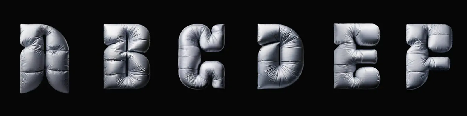 3D立体充气气球26个英文字母图形素材figma设计素材模型