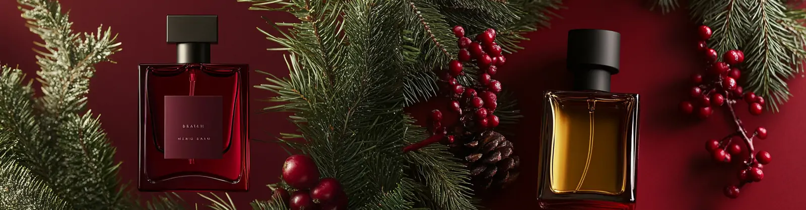 圣诞节主题化妆品护肤品香水精华精油产品广告摄影海报midjourney关键词咒语