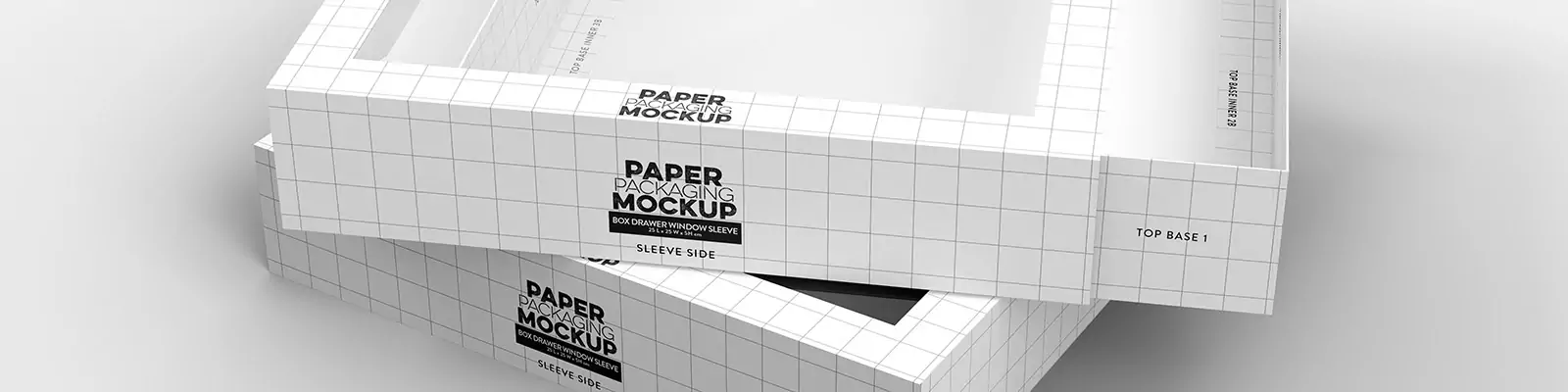 高端透明可视化产品纸盒包装盒样机贴图psd分层设计素材模板Mockup