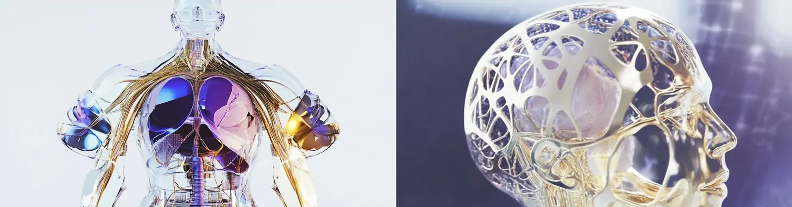 超现实主义透明人类血管系统透视图人体模型midjourney关键词咒语