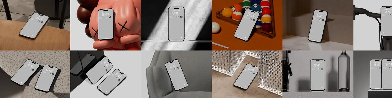 iPhone 16 Pro移动手机展示样机贴图psd分层设计素材模版Mockup