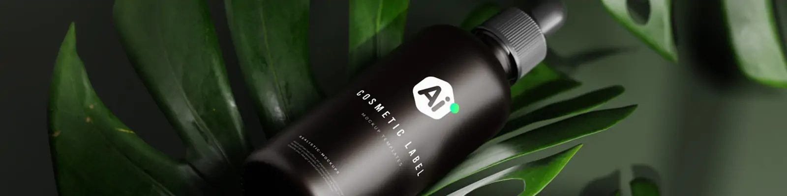 高端化妆品护肤品精华包装瓶展示样机贴图海报psd素材模版Mockup