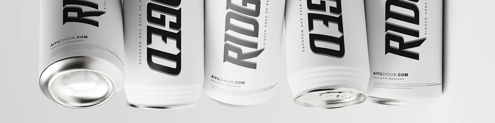 啤酒饮料易拉罐包装瓶品牌VI效果展示样机贴图psd素材模版Mockup