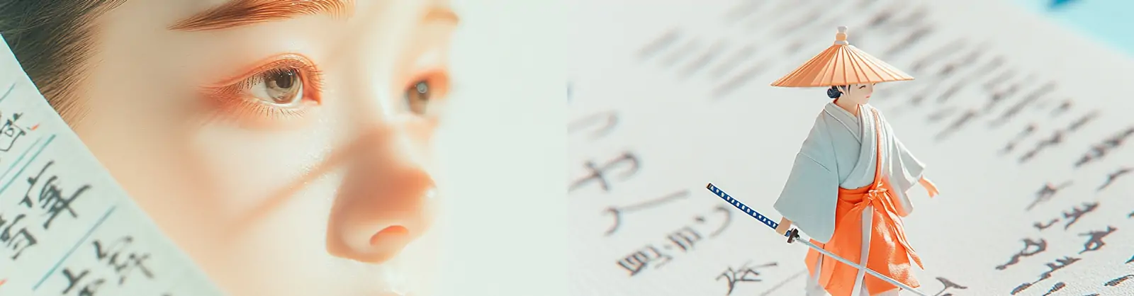 中国风传统汉服古代女孩书法纸张行走缩影微距镜头特写摄影海报midjourney关键词咒语