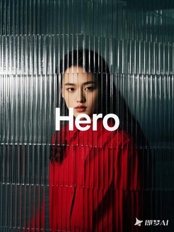 创意超细条形透明玻璃胶片肌理感人物摄影封面海报-即梦ai关键词描述咒语-Ai宇宙吧-