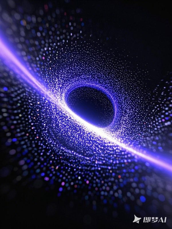 超现实主义霓虹灯光效宇宙旋涡科技虚幻海报背景-即梦ai关键词描述咒语-Ai宇宙吧-