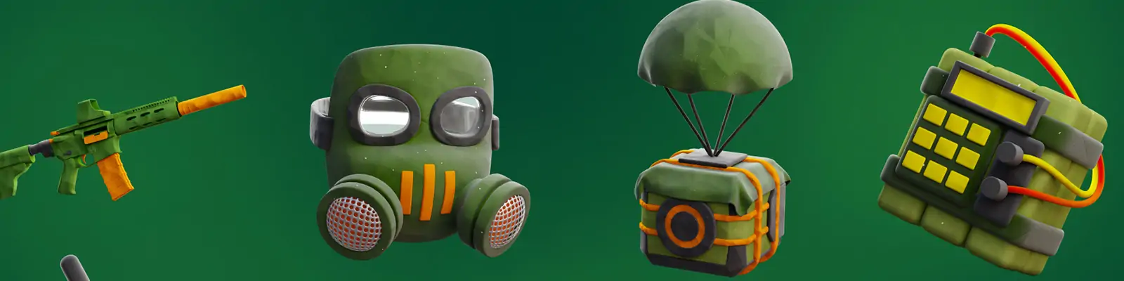 3D立体绿色军事部队儿童玩具模型png插图blender设计素材模型