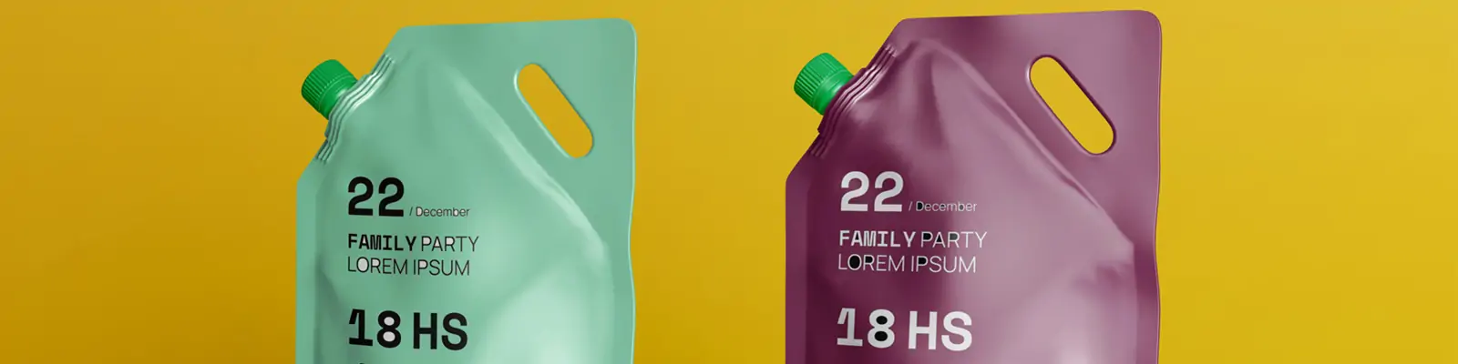 洗衣液清洁产品手提塑料吸嘴袋VI包装贴图样机psd设计素材模版Mockup