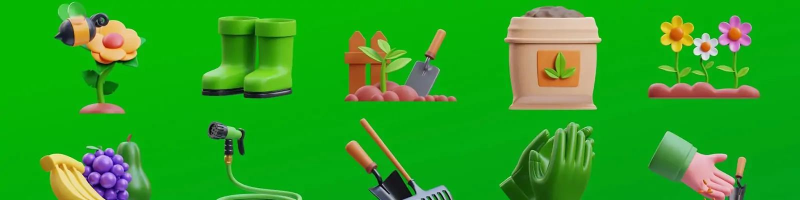 3D立体平面图形设计工具png图标插图blender设计素材模型