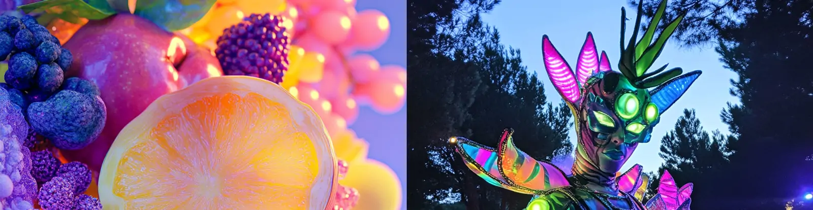 创意莫比乌斯风格水果主题狂欢派对海报midjourney关键词咒语