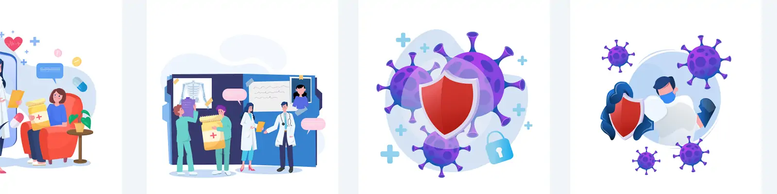 手绘卡通人物医疗医生健康体检svg插图海报ai矢量设计素材模版lllustration