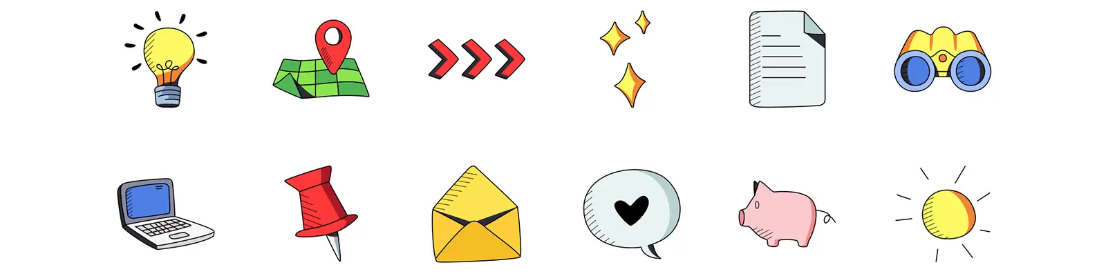 手绘卡通儿童学生教育学校用品线稿插图svg矢量设计素材模版lllustration