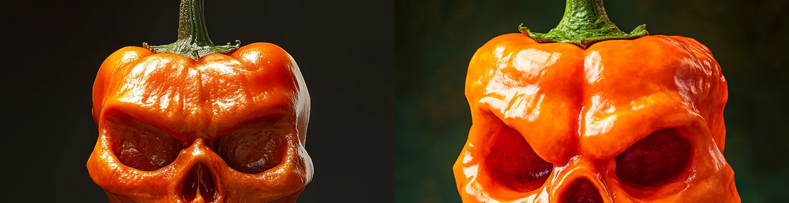 超现实主义红色魔鬼辣椒愤怒骷髅头骨摄影海报midjourney关键词咒语