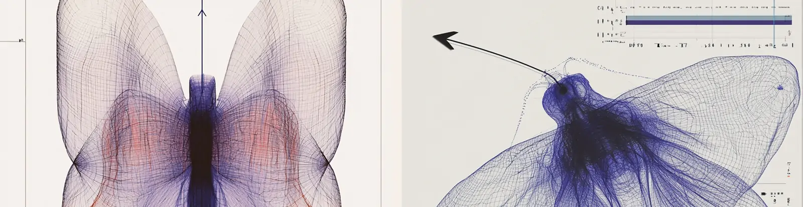 逼真立体线条蝴蝶翅膀图案设计素材midjourney关键词咒语