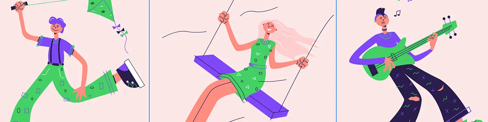 手绘卡通人物幸福感爱情温馨甜蜜插图海报ai矢量设计素材模版llustration