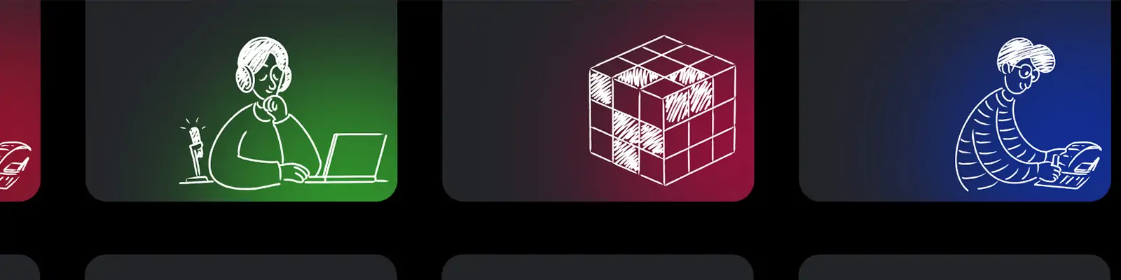 手绘卡通人物创业活动黑白线稿简笔画插图eps矢量设计素材模版llustration