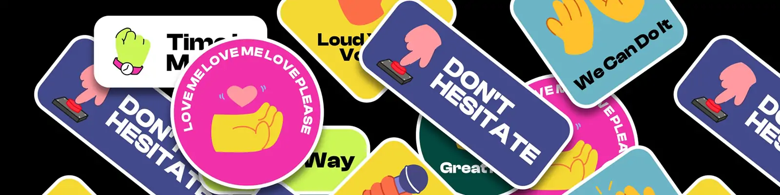 手绘俏皮可爱卡通手势手部动作插图eps矢量设计素材模板illustration