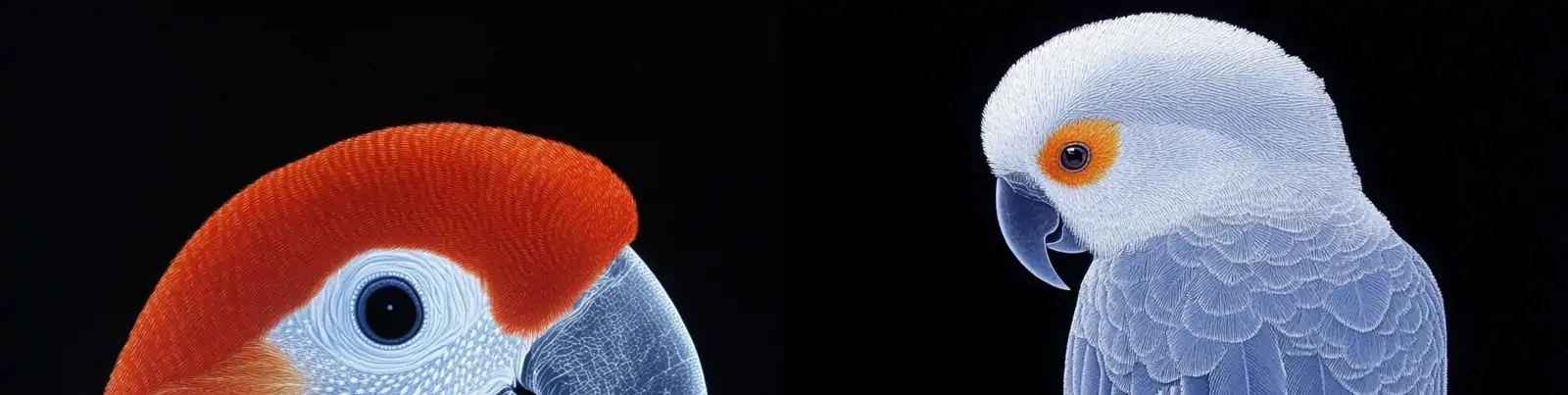 创意逼真立体动物鹦鹉模型摄影海报midjourney风格种子关键词咒语