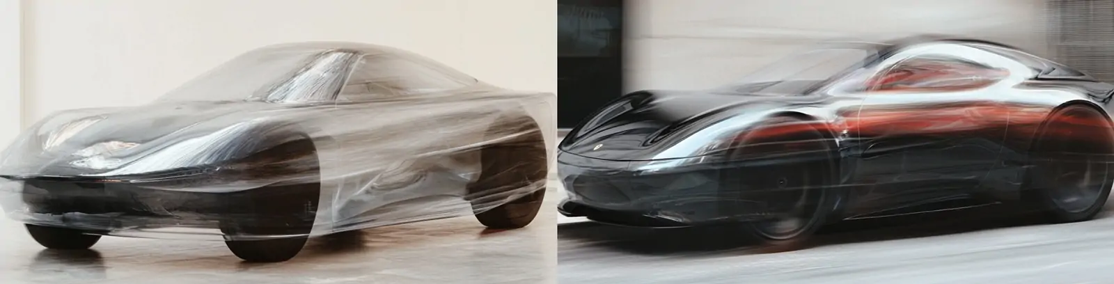 创意现代主义动感汽车跑车模型海报midjourney风格种子关键词咒语