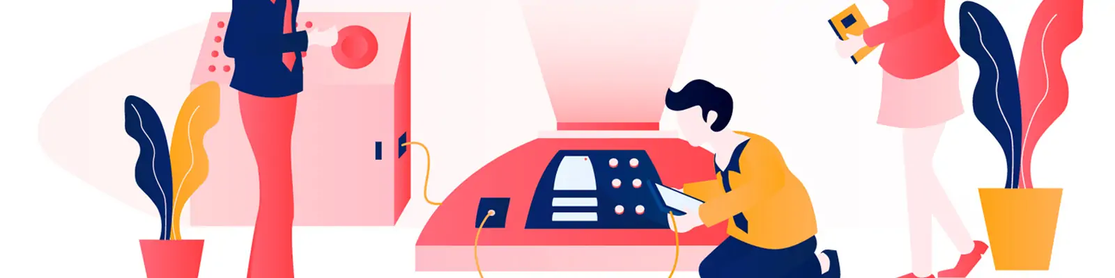 手绘商务合作会议沟通场景ai矢量插图海报llustration