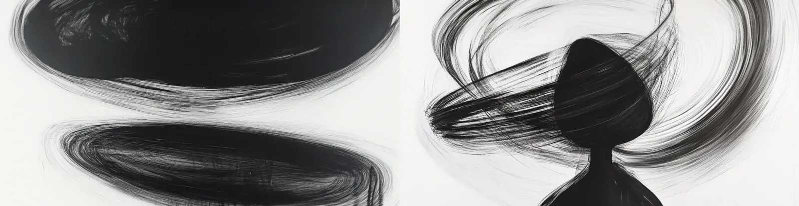 创意黑色抽象线条外星人物形状艺术插图海报midjourney风格种子关键词咒语