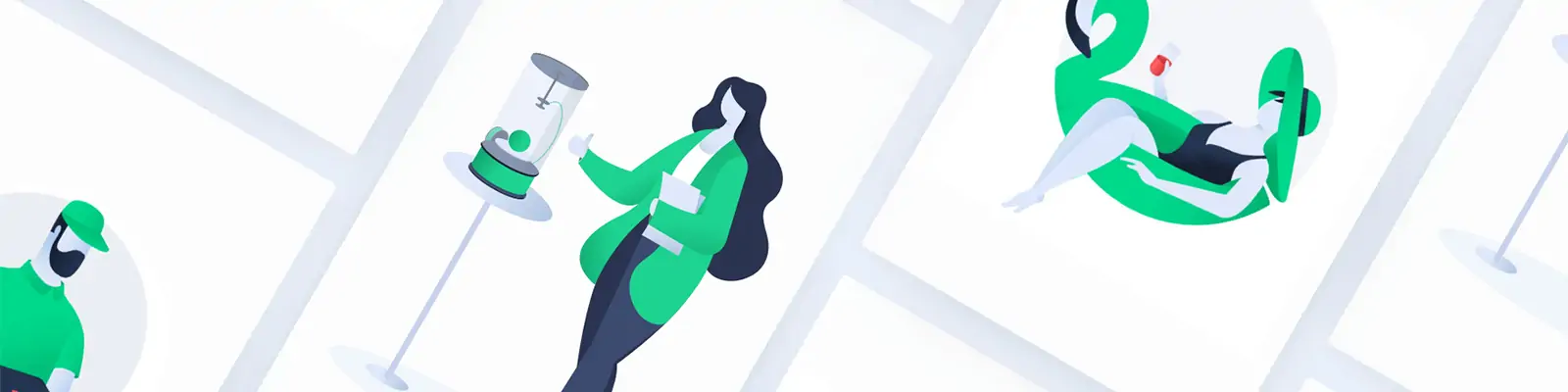 手绘商务卡通人物工作生活插图ai矢量设计素材模版llustration