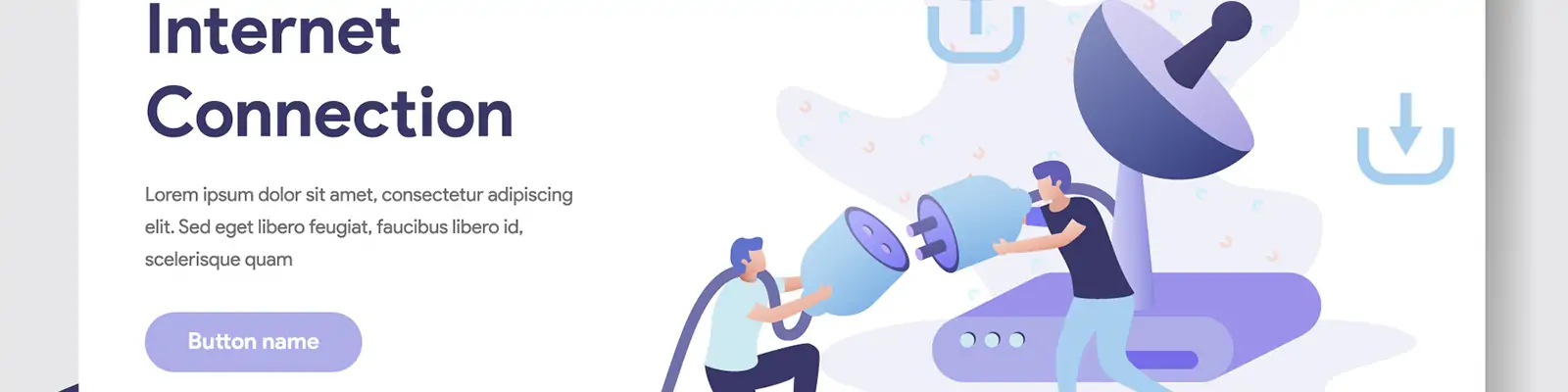 手绘互联网网站托管插图ai矢量设计素材模版llustration