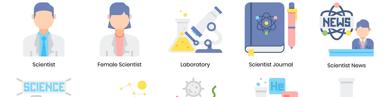 手绘科学实验医疗健康图标插图ai矢量设计素材模版llustration