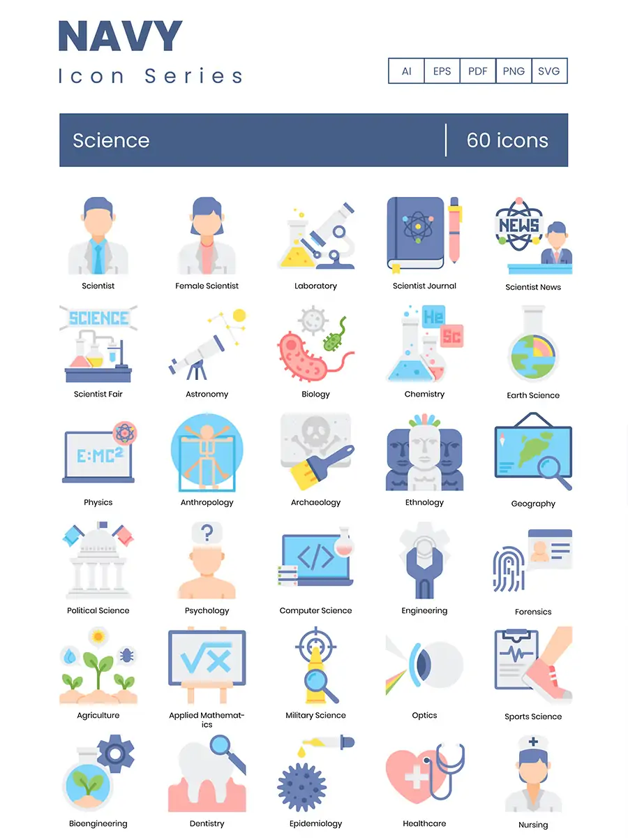 Midjourney - 手绘科学实验医疗健康图标插图ai矢量设计素材模版llustration Illustrations矢量-Ai宇宙吧-