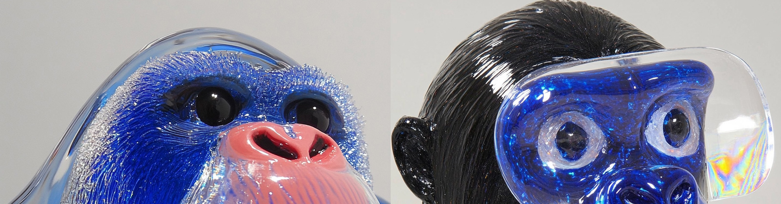 未来主义蓝色变异猿猴子立体模型midjourney风格种子关键词咒语