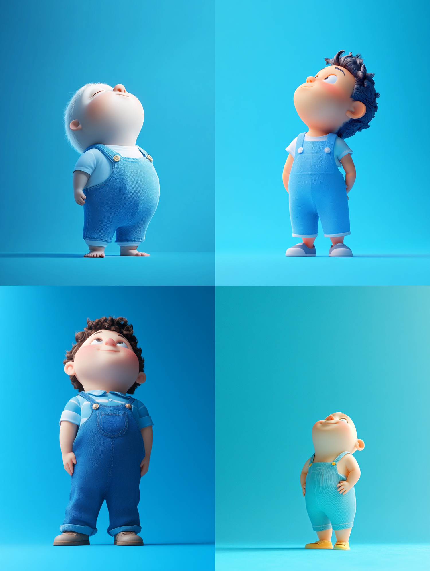 3D立体卡通男孩迪士尼人物形象插图海报midjourney关键词咒语
