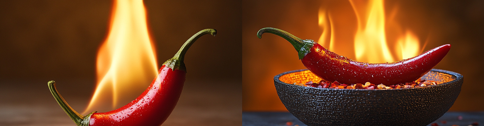 红色火焰小辣椒美食摄影海报midjourney关键词咒语