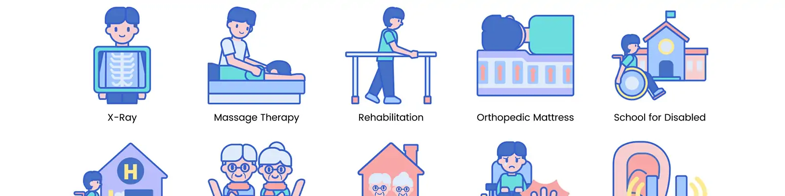 手绘残疾人标志图标插图ai矢量设计素材模版llustration