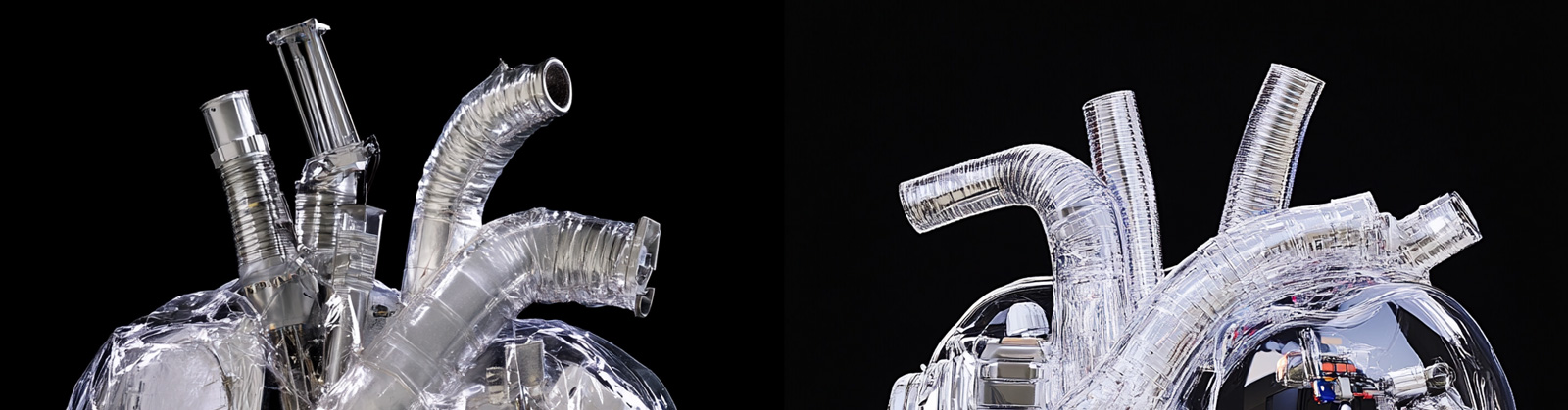 创意宇宙飞船零件心脏形状透明逼真立体模型midjourney风格种子关键词咒语