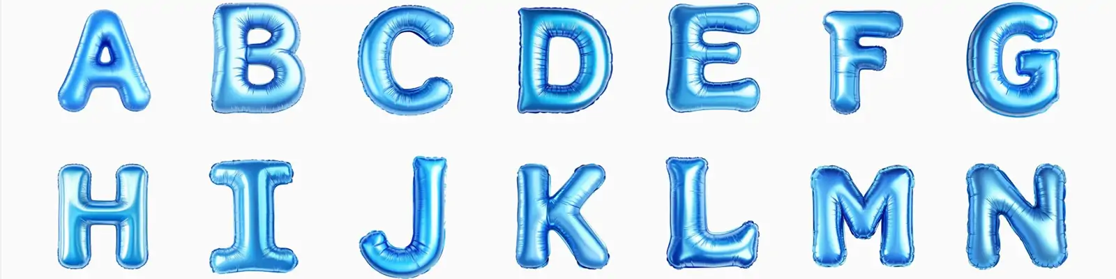 3D立体气球英文字母装饰背景元素png图标figma设计素材模版