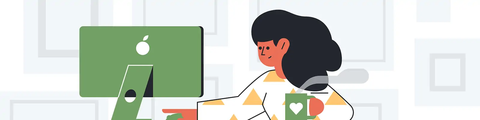 手绘商务卡通人物快递运输场景插图ai矢量设计素材模版Ilustration