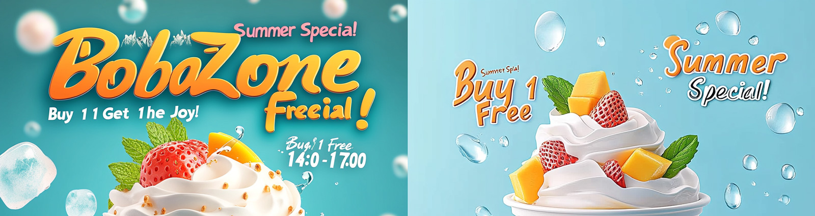 夏季芒果草莓冰激凌奶茶冰激凌产品广告摄影海报midjourney关键词咒语