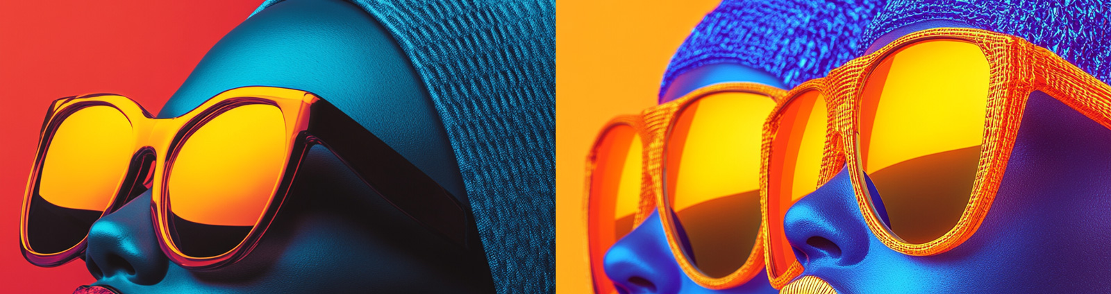 创意黑人模特人物侧脸眼镜广告摄影海报midjourney关键词咒语