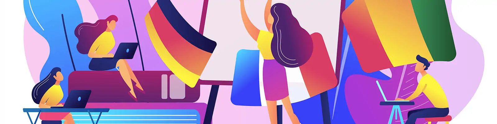 手绘卡通人物儿童教育理念插图ai矢量设计素材模版llustration