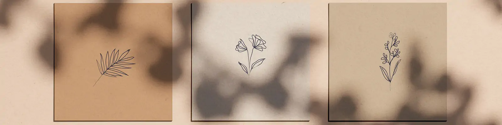 手绘简约线条人物肖像鲜花植物插图ai矢量设计素材模版llustration