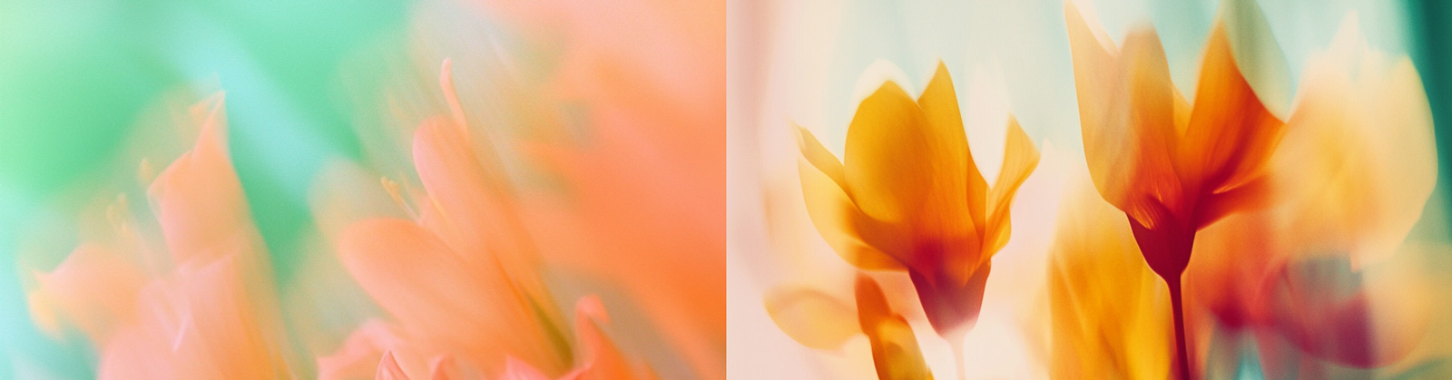 超现实主义复古鲜花动感模糊图像海报midjourney关键词咒语