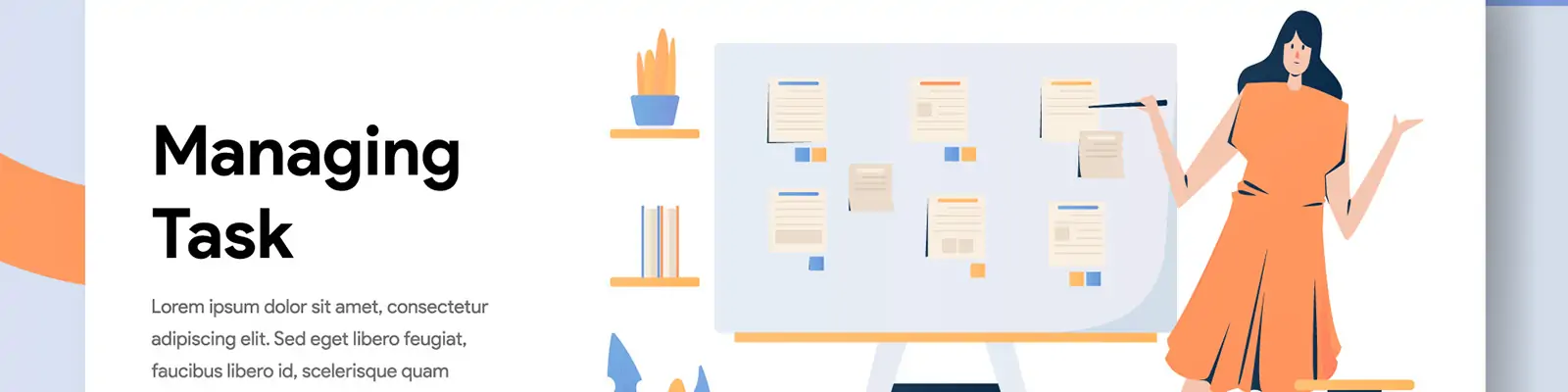 手绘商人工作管理任务插图海报ai矢量设计素材模版lllustration