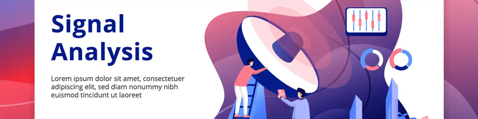 手绘科技数据分析信号网络通信插图海报ai矢量设计素材模版llustration