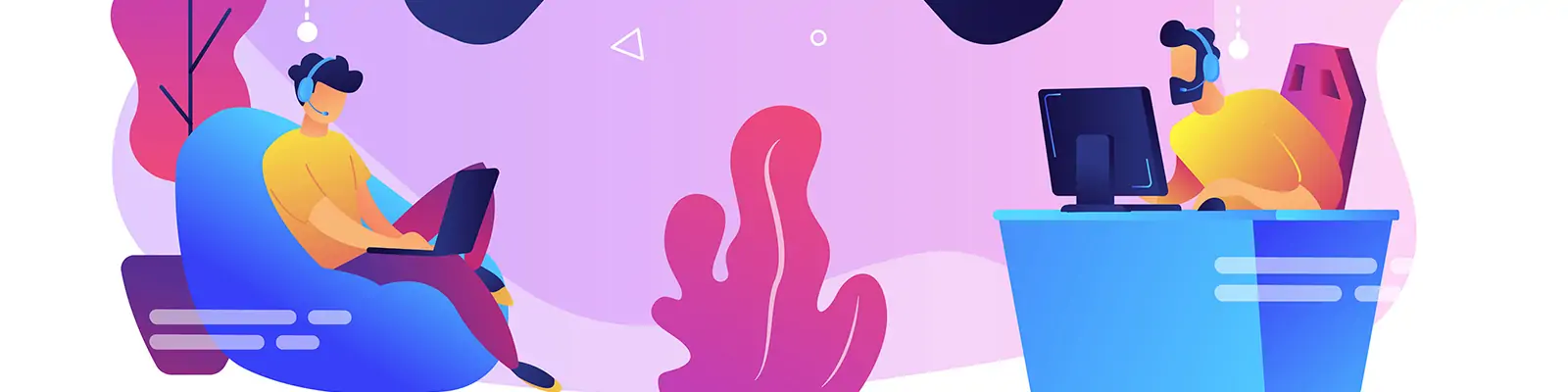 手绘未来科技智慧城市工作生活概念插图海报ai矢量设计素材llustration