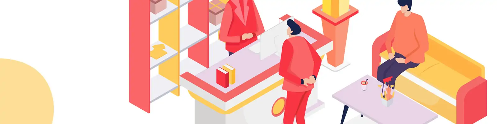 手绘卡通人物工作办公休闲场景插图海报ai矢量设计素材模版llustration