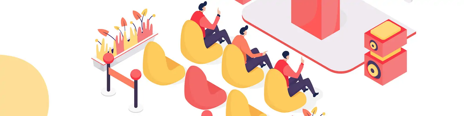 手绘卡通人物工作办公休闲场景插图海报ai矢量设计素材模版llustration