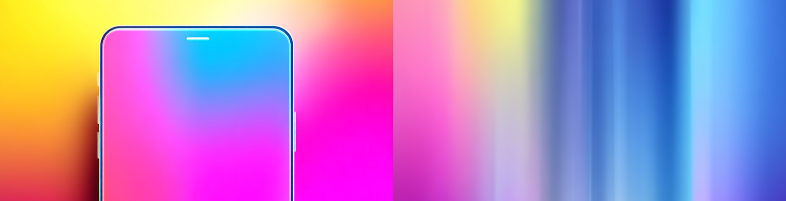 极简主义彩色渐变模糊手机背景midjourney关键词咒语